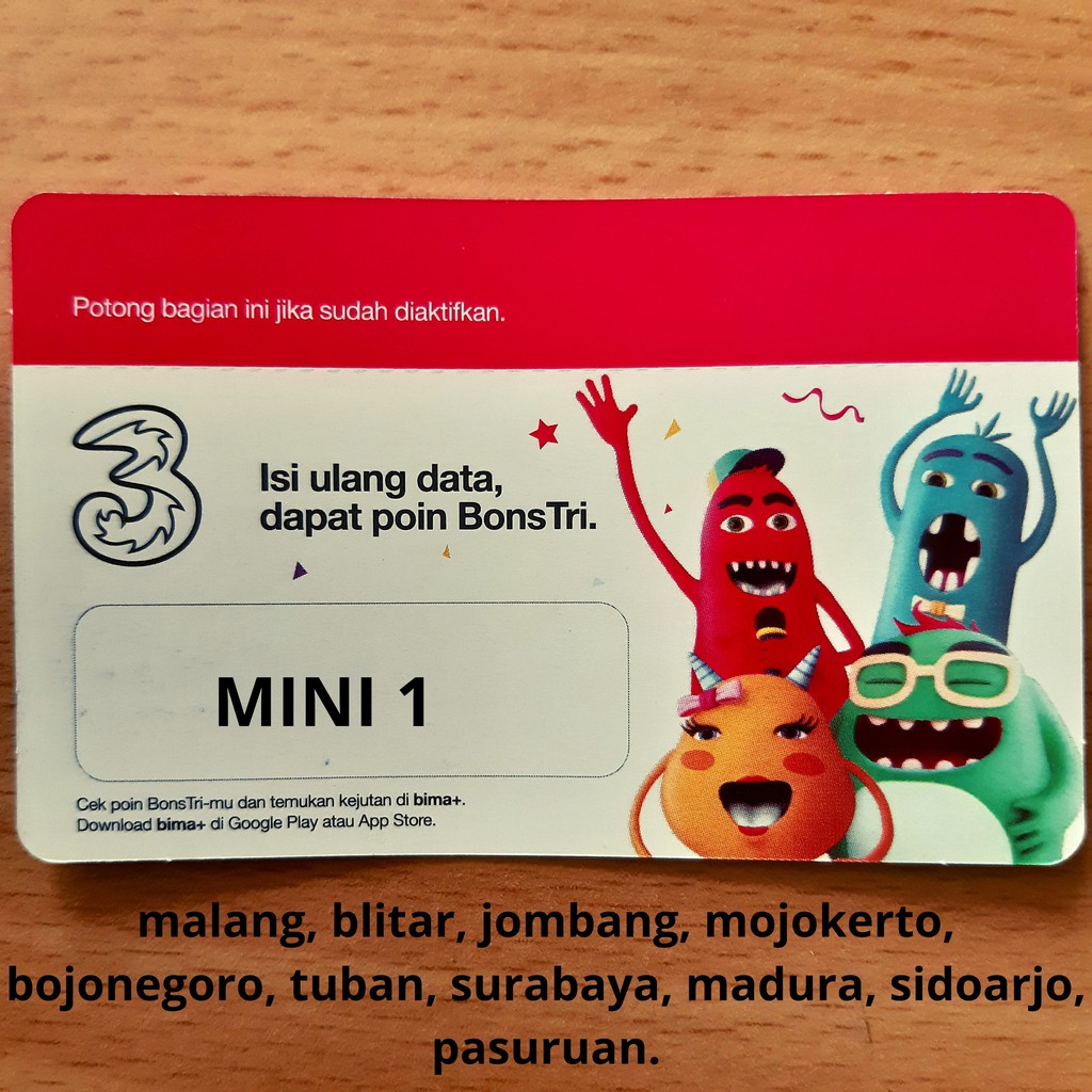 VOUCHER DATA KUOTA THREE/3/TRI MINI 1 GB MALANG HARGA GROSIR