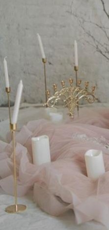 Tempat Lilin Tinggi Polos Minimalis 40 35 30 Cm Set 3 Kuningan Candle Holder - Mk Aluminium