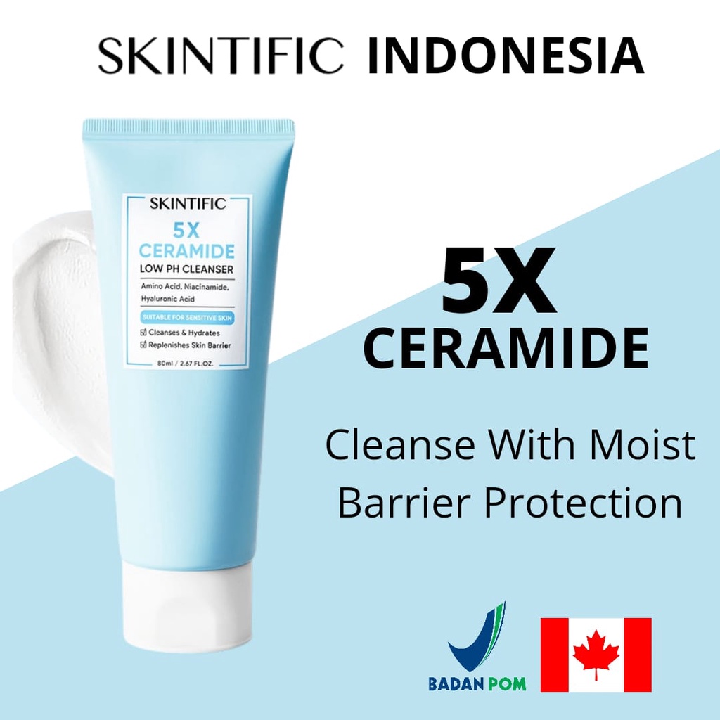 Skintific 5X Ceramide Low pH Cleanser for Sensitive Skin 80ml