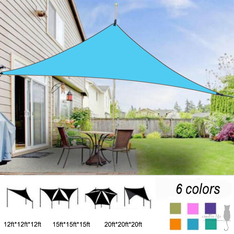 Uv Protection Canopy Outdoor Shade Triangular Rainproof Sunproof Awning Shopee Indonesia