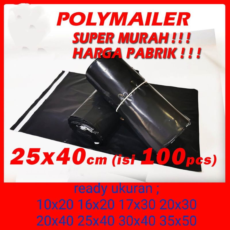 

plastik polymailer pe ukuran 25x40 100pcs