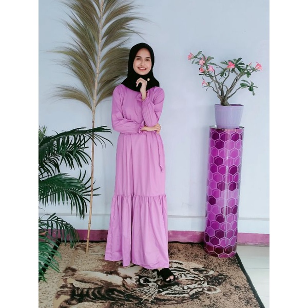 MALIKA GAMIS WANITA MUSLIMAH PREMIUM TOYOBO C''S PURPLE DRESS BY M@£K@ FASHION