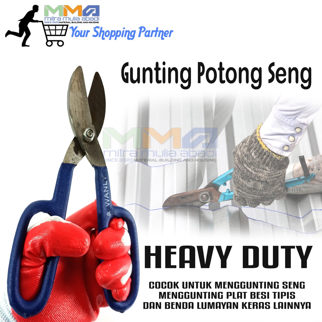 Tang Potong Kawat Baja Ringan-Gunting Plat Seng 8 Inci l Tinman Snip /gunting seng