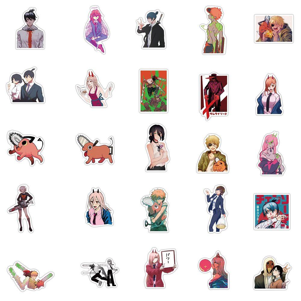 Agustina Anime Stiker Decals DIY Dekorasi Sticker Koper Stationery Stiker Handphone Dekorasi Chainsaw Man