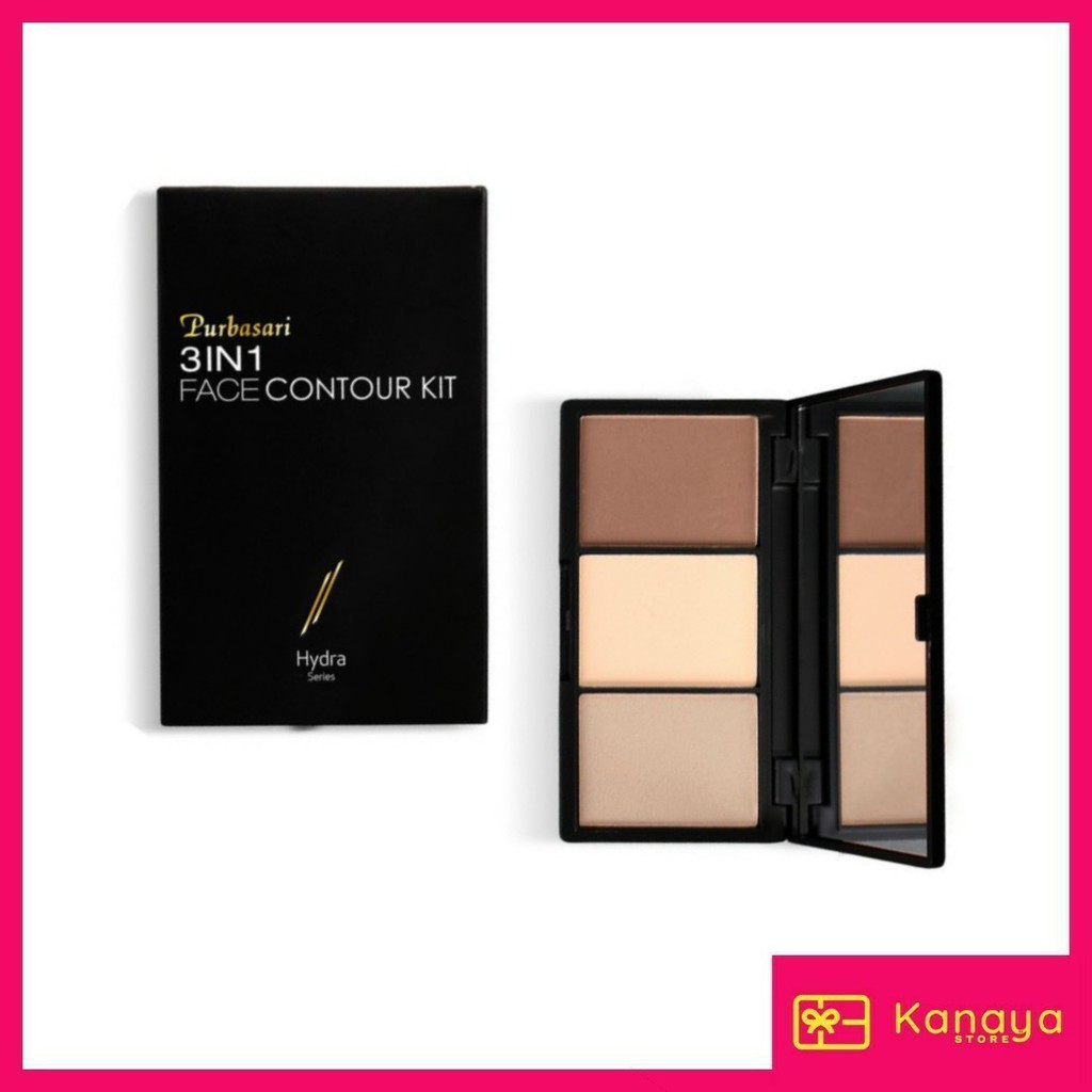 (BISA COD) Purbasari 3 in 1 Face Contour Kit