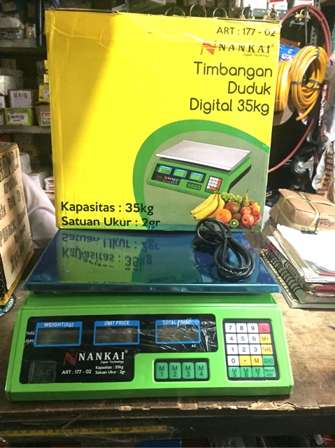 TIMBANGAN DUDUK DIGITAL 35 KG NANKAI TIMBANGAN BUAH KUE SERBAGUNA