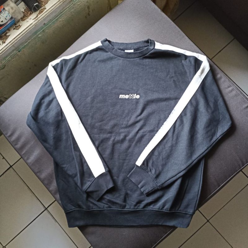 Crewneck black white mattle