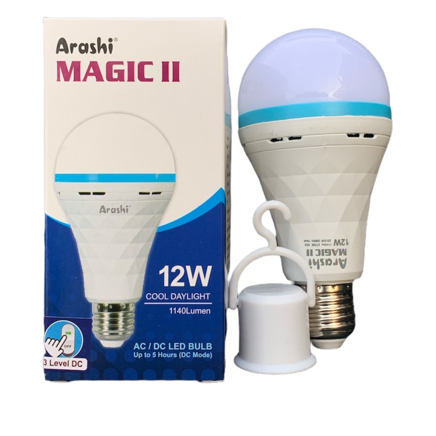 Lampu LED Emergency Arashi Magic II New LED darurat 12 Watt Promo