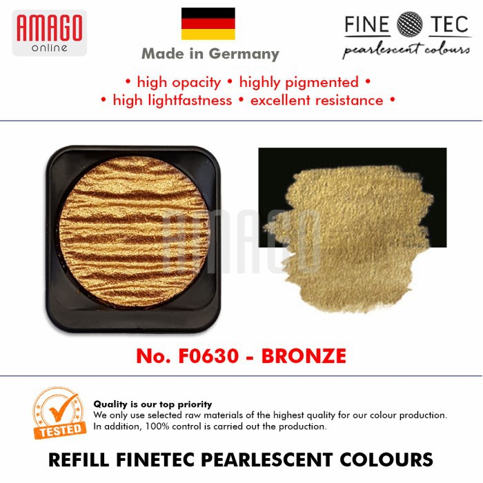FINETEC - Pearlescent Watercolour - F0630 Bronze - Round 30mm