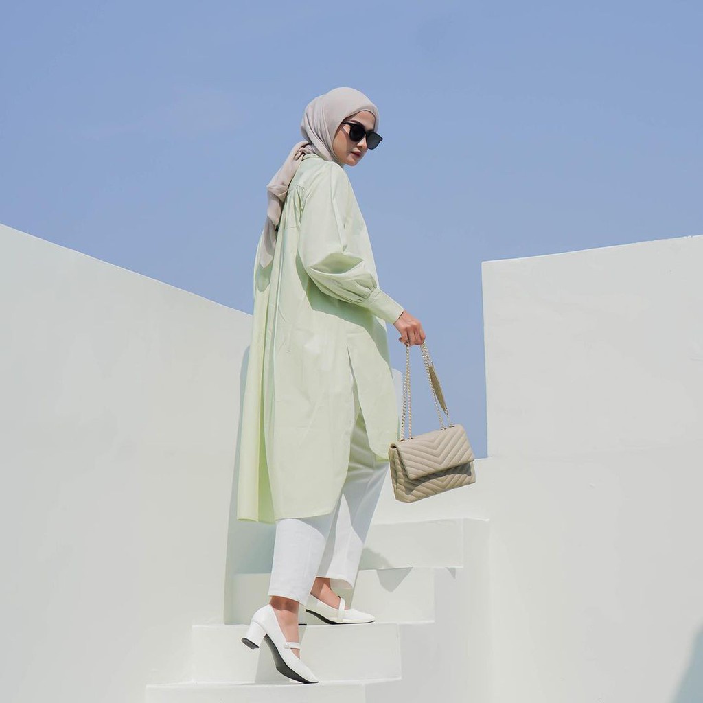 IL - Ailen Oversize Long Tunik / Hanley Long Shirt Wanita | Tunik Long Fashion Fashion