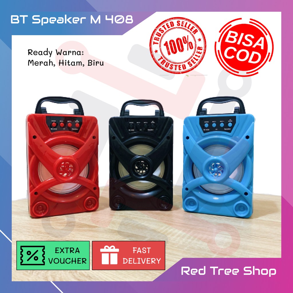 Bluetooth Speaker M-408 Wireless Super Bass Speaker Besar M408