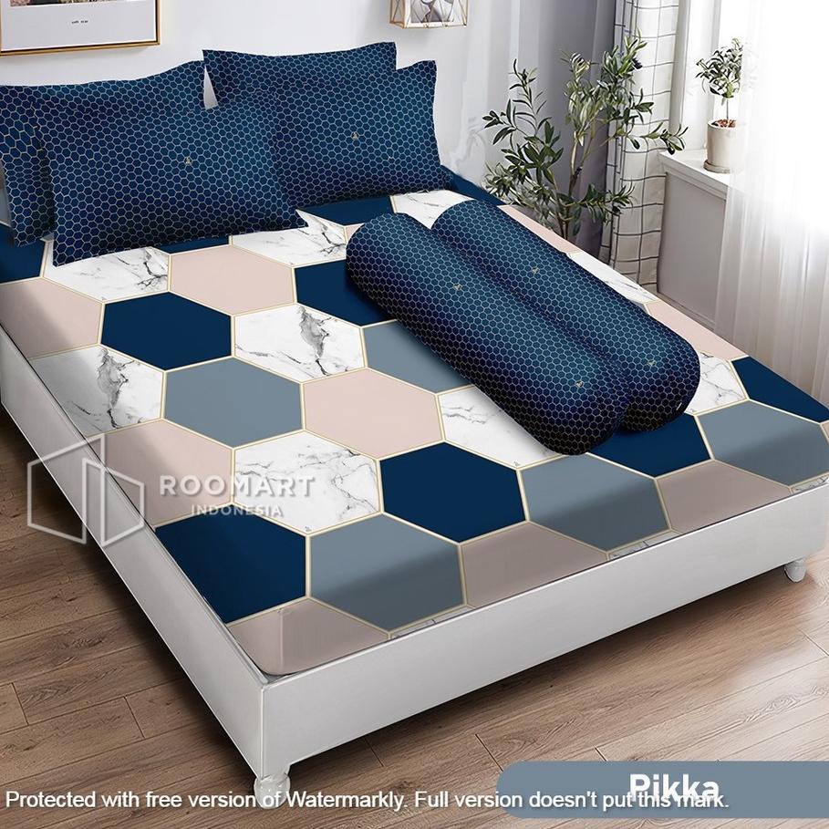 HOT SALE|SQ38|Sprei Fitted Lady Rose Edisi Flower Minimalis Kids Ukuran Queen 160x200 & King 180x200