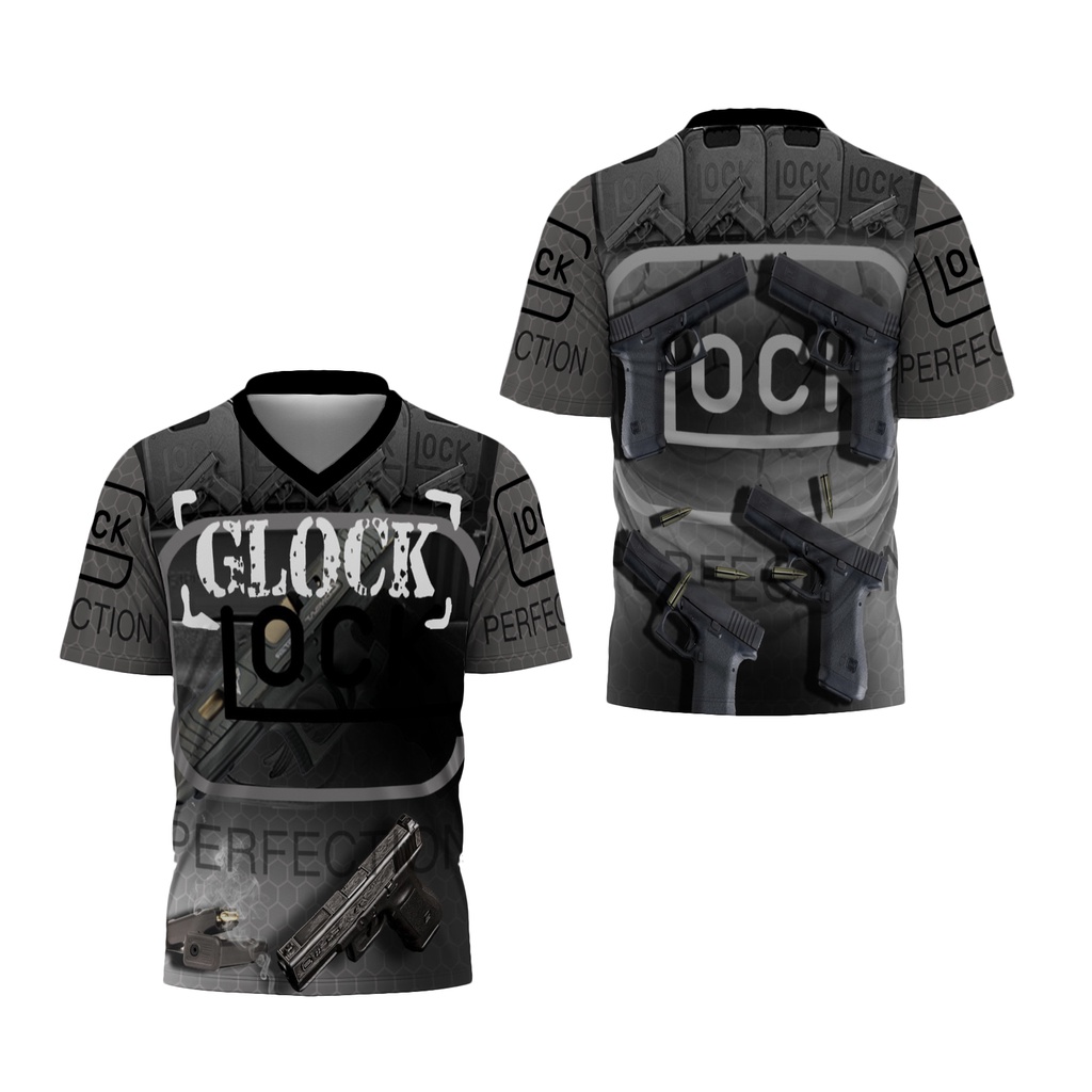 [Riashop] Kaos Glock | Kaos Glock Team | Kaos Glock Original | Kaos Glock Kerah V-Neck