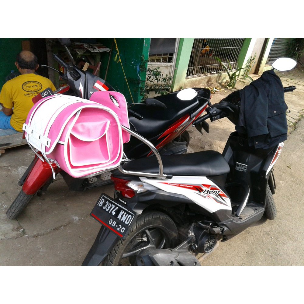 SANDARAN BELAKANG MOTOR TAS RETRO SCOOPY DAN BEAT e disigrosir