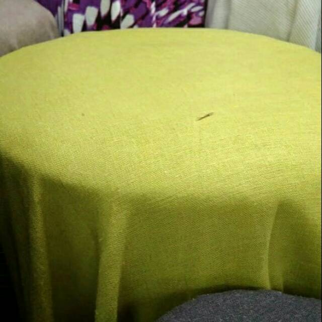 Kain linen tanpa campuran poliester warna Light Olive