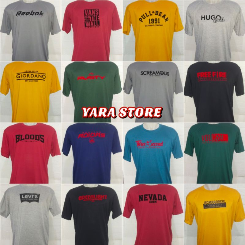 PAKET GROSIR 12 PCS KAOS PRIA DEWASA FASHION TERMURAH UKURAN M L XL DAN XXL  / PAKET 1 LUSIN