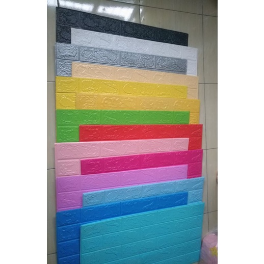 Wallpaper 3D Foam WARNA Tebal 3mm