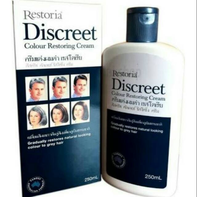 Restoria discreet colour restoring cream / lotion penghitam rambut ORIGINAL TERBUKTI 