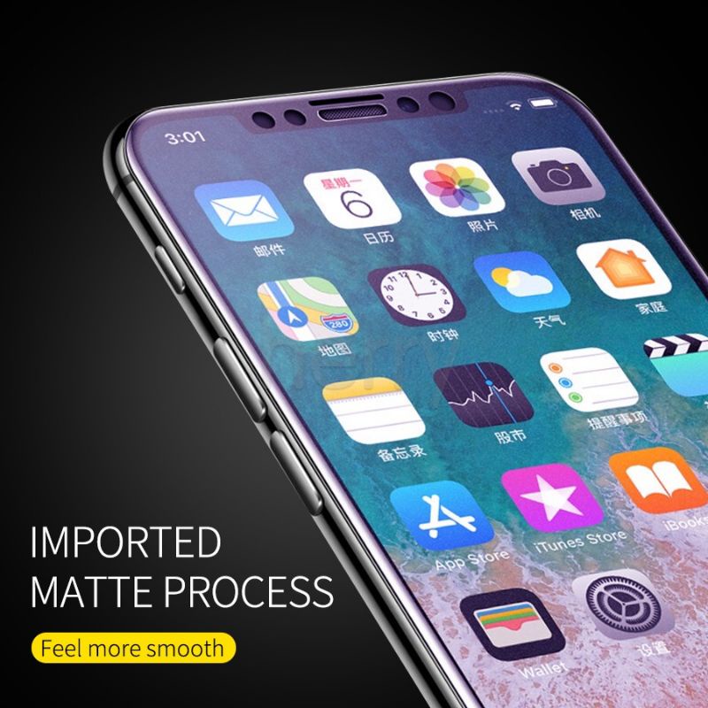 Tempered Glass Anti Blue Light Iphone 5 5S 6 6S 6+ 6S+ 7 7+ 8 8+ X Xs Xr Xs Max 11 11 Pro 11 Pro Max Se Tempered Glass Ceramic Matte Blue Anti Radiasi Full Layar