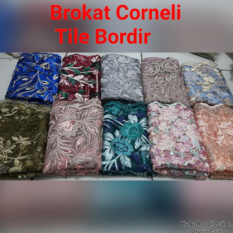 khusus KILOAN Perca brokat Corneli tile bordir