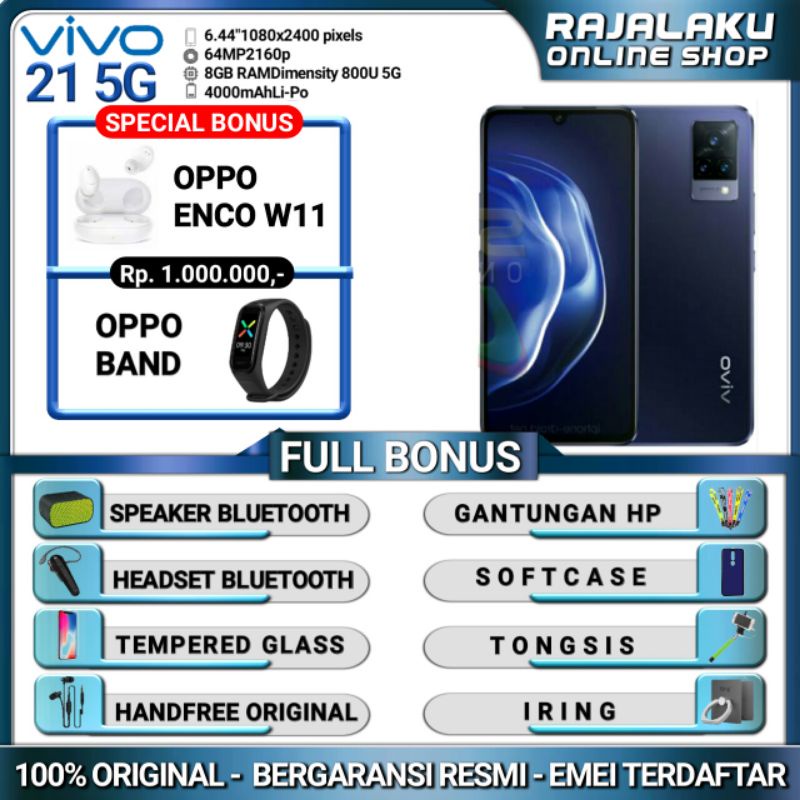 VIVO V21 5G NFC RAM 8 ROM 128GB GARANSI RESMI VIVO