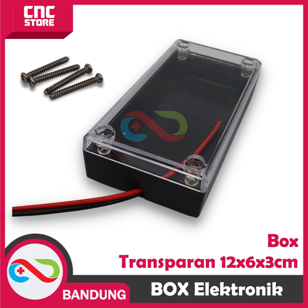 BOX TRANSPARAN BOX TOSO 60 LED 12X6X3CM KOTAK ELEKTRONIK BOX ELECTRONIC RANGKAIAN