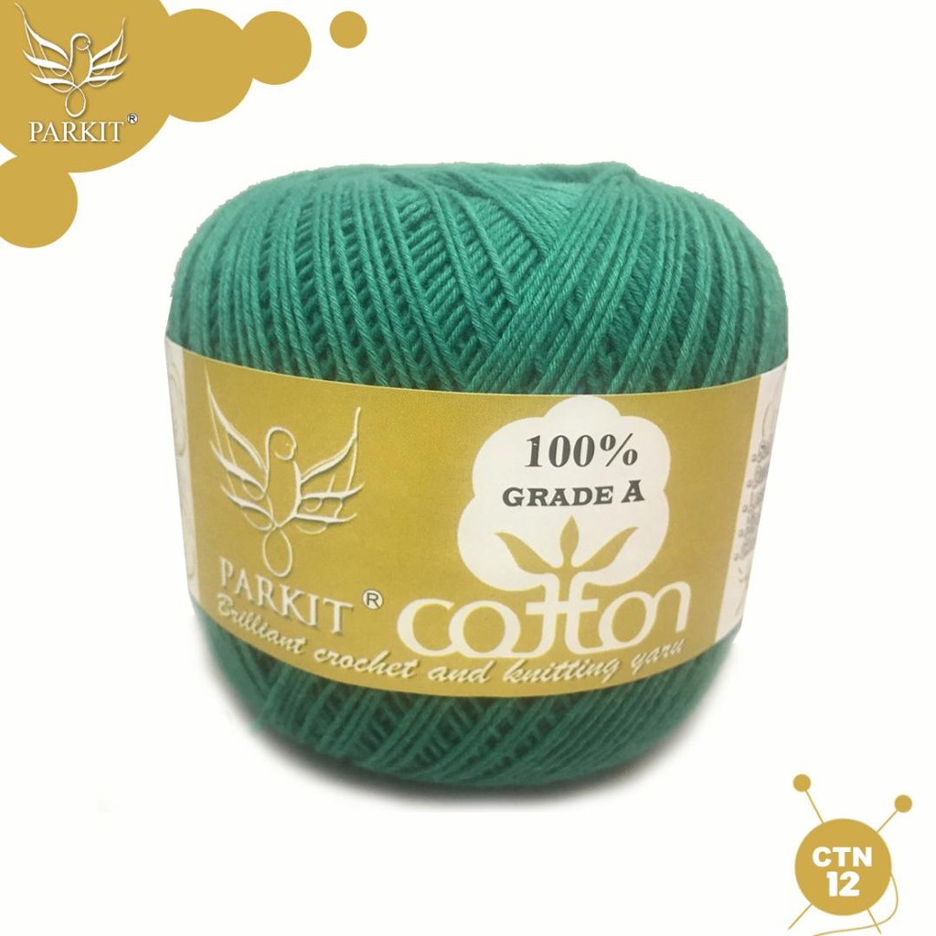 BENANG RAJUT KATUN , PARKIT , HIJAU CTN12