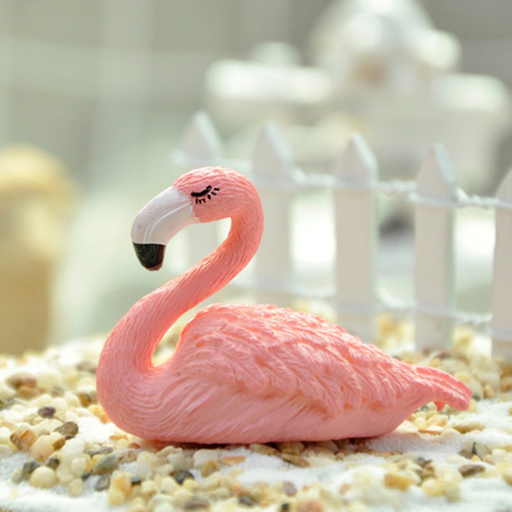 Mxbeauty Miniatur Flamingo Bahan Resin Handmade Untuk Dekorasi Pesta Pernikahan