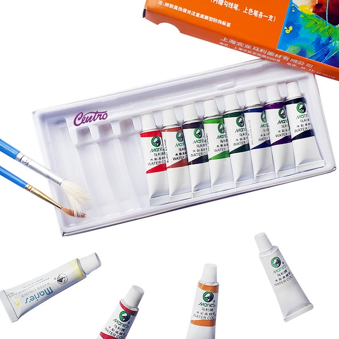 

air-cat- maries water colour watercolor cat air tube 5ml 12 warna + kuas e1325 -cat-air.