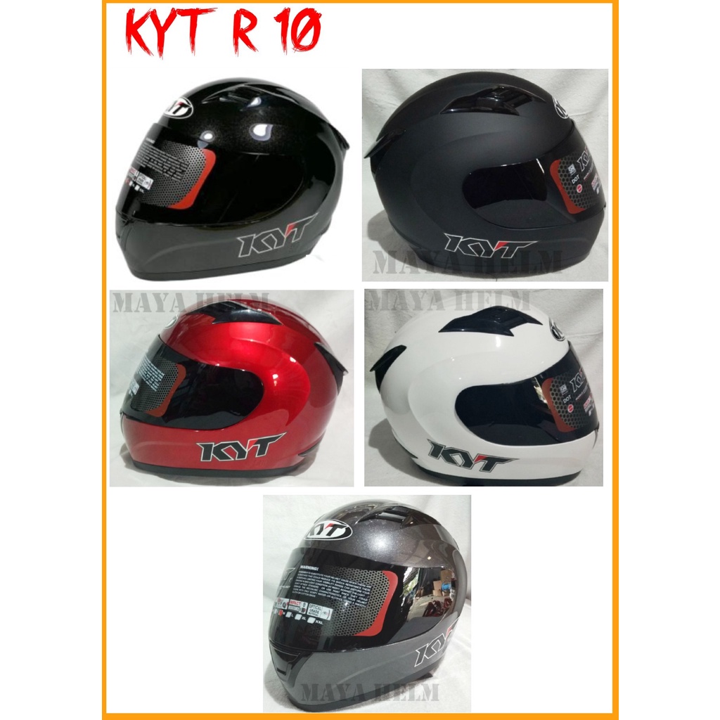 Helm KYT r10 Polos Full Face Original KYT