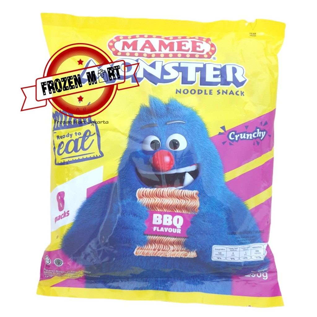 MAMEE Monster Noodle Snack BBQ Flavour 200 Gr