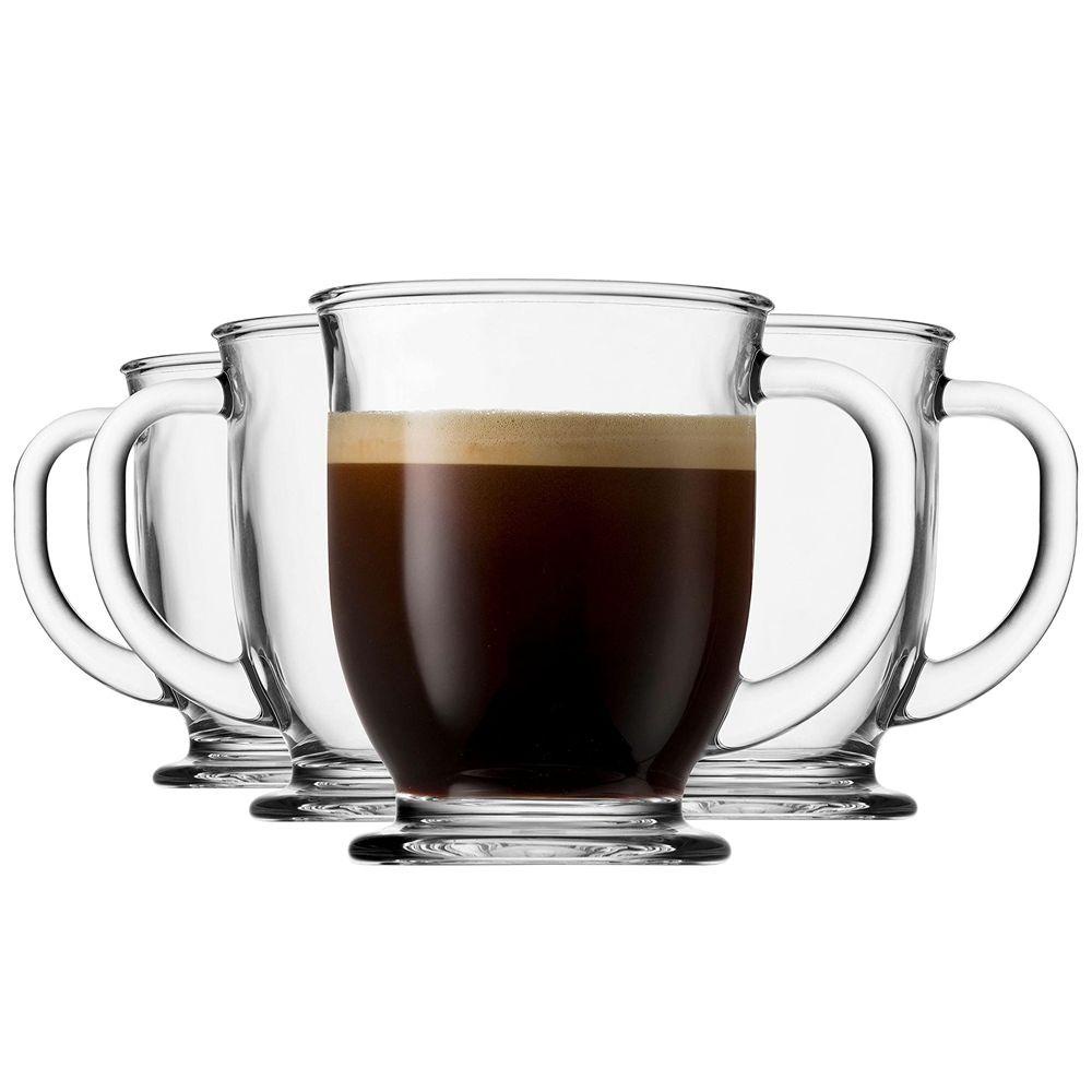 Lanfy Gelas Cangkir Kaca ins Untuk Jus Susu Dapur Dengan Pegangan Untuk Minuman Panas Dinking Gelas