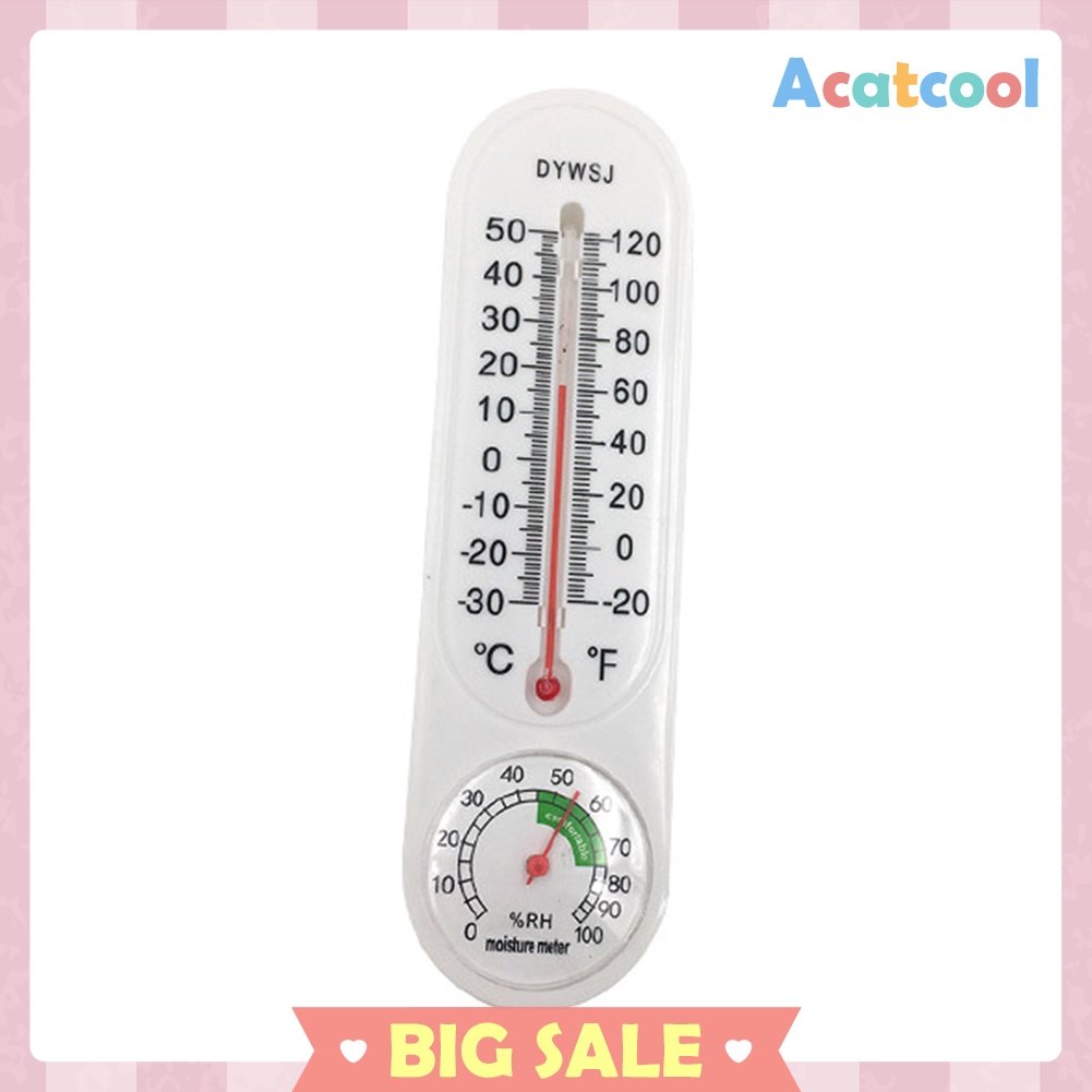 Wall Thermometer Indoor Outdoor Mount Garden Greenhouse Home Humidity Meter