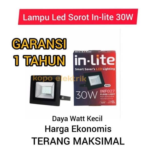 Lampu Sorot Led Inlite 30w BERGARANSI Lampu Tembak In-Lite 30 watt