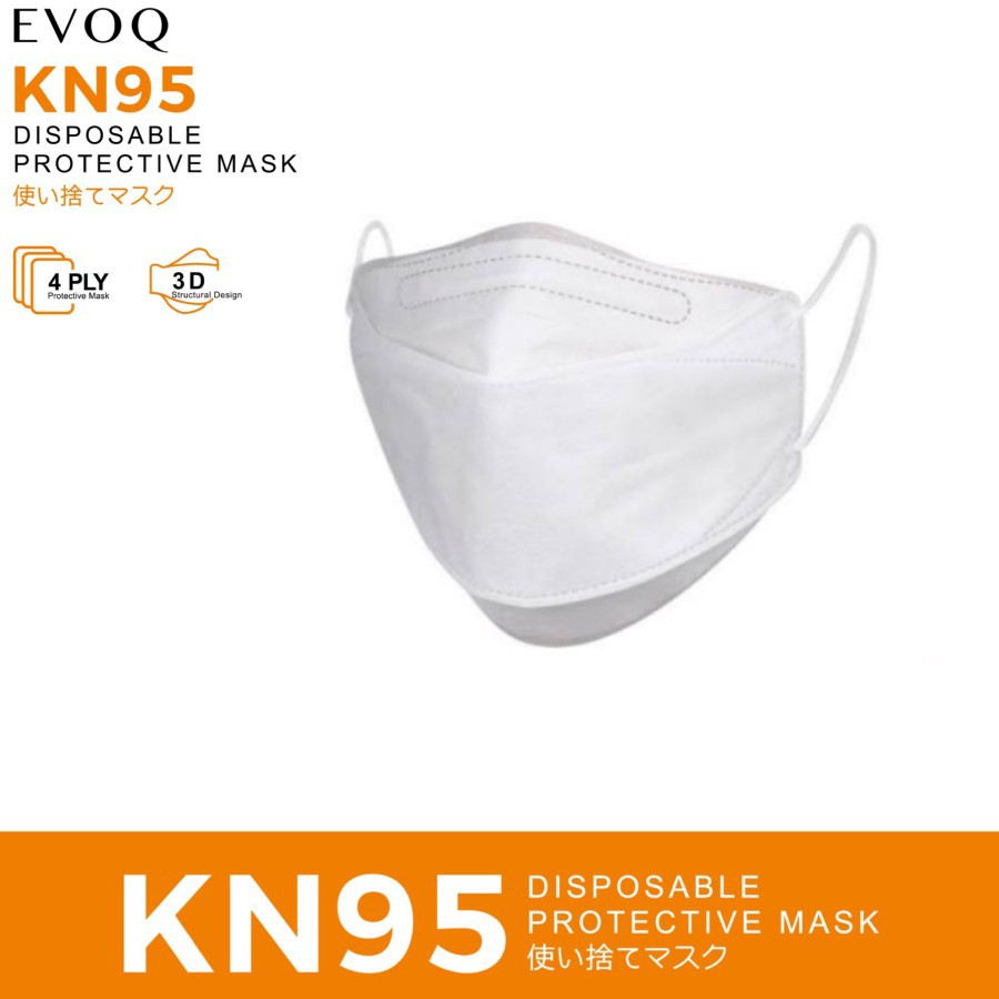 Masker EVOQ Mask 4ply kf94 earloop isi 10 4D