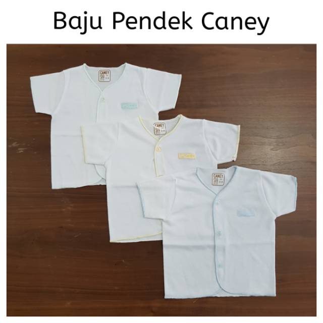 Baju Bayi Putih Polos Atasan Pendek Baby Baru Lahir Newborn 0 3 6 Bulan Caney