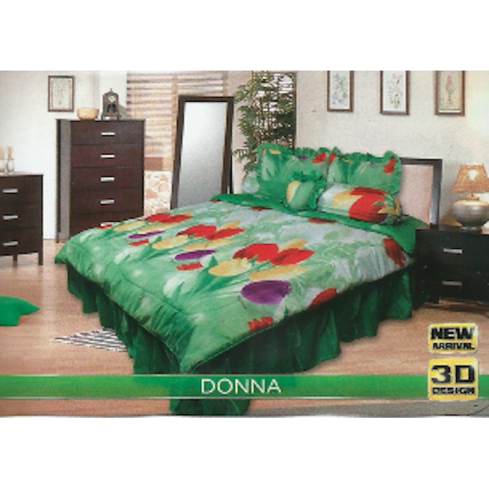 SPREI CALIFORNIA 180 B4 "DONNA" 4 BANTAL 2 GULING