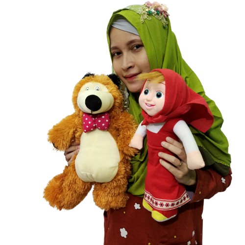 Boneka Marsha &amp; bear sepasang