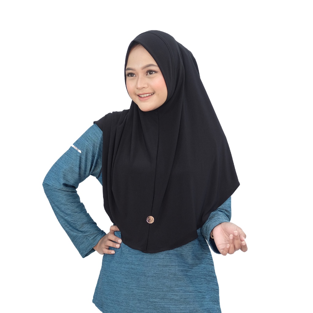 Sovva Label - Hijab Adasha Sport Instan Bahan Jersey Premium-Non Pet Size L
