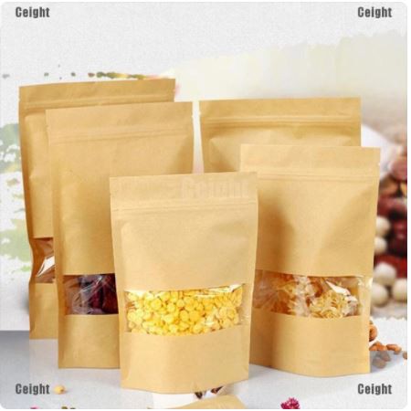 

KRAFT PAPER BAG ZIPLOCK - ZIP LOCK - PLASTIK KLIP 18X26