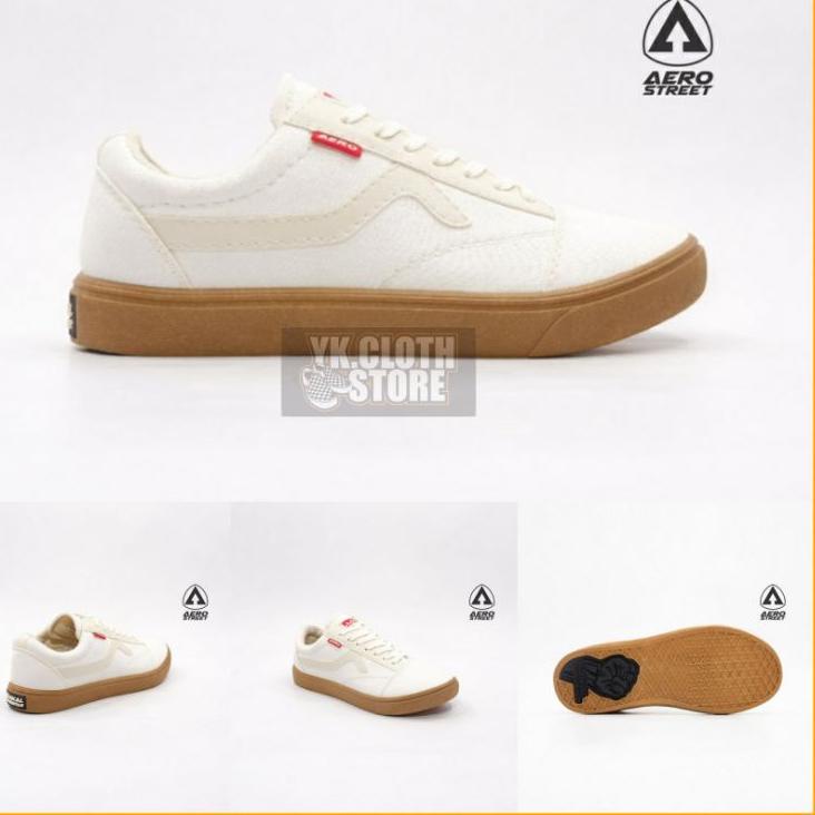 Koleksi Terbaru.. Aerostreet Massive Gum Hitam / Putih / Army / Swallow | Sepatu Sneakers Pria Wanit