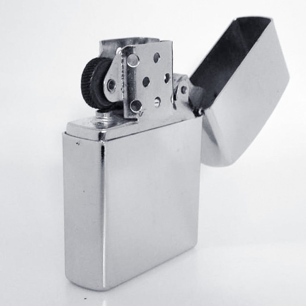 Jual Zippo Korek Api warna polos - Korek Zippo Logam Elektroforesis