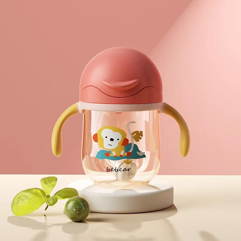 Botol sedotan bayi 360° Sippy Straw Cup With Handle Botol Sedotan Bayi Dan Anak