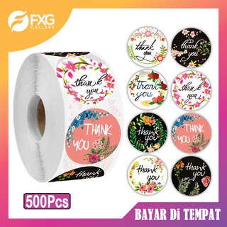 FXG - 1 Roll 500 PCS Sticker Label Makanan Tulisan Thank You For Your Order I Stiker Packing STC01