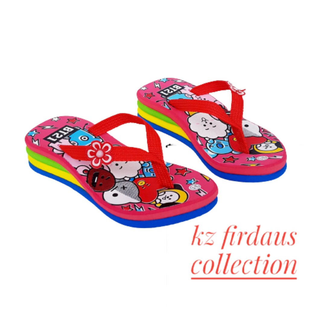 Sandal Anak Perempuan WEDGES BT21 KARAKTER