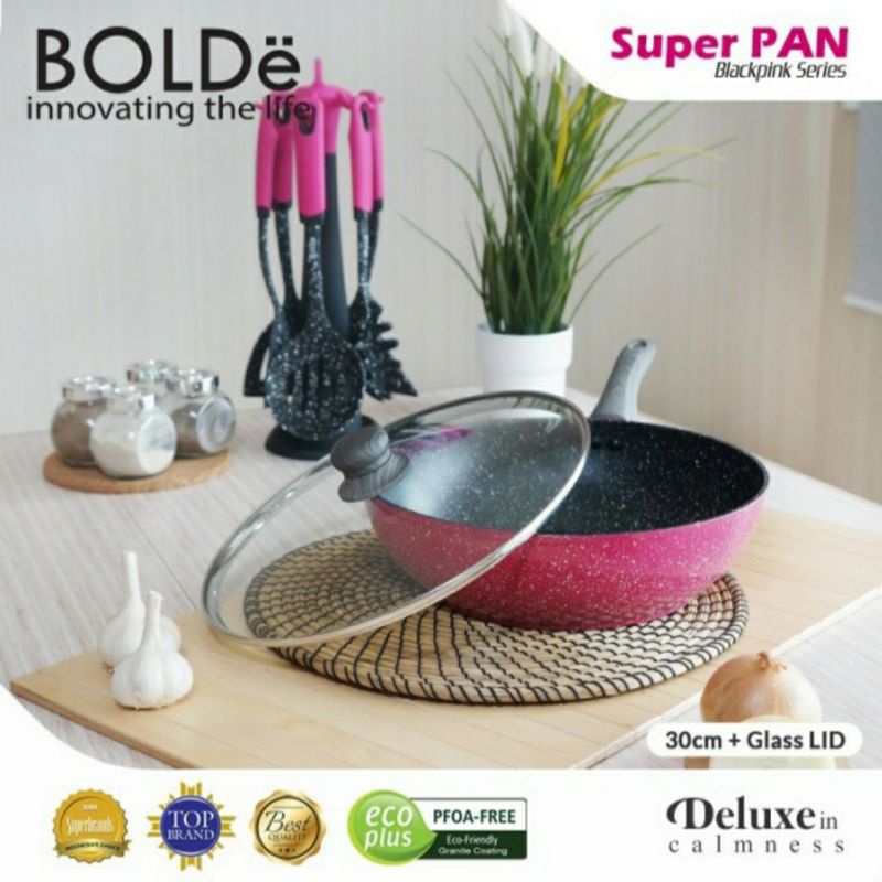 BOLDE Super Pan Wok 30cm + LID Blackpink