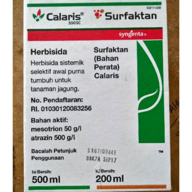 Calaris 500ml herbisida untuk jagung