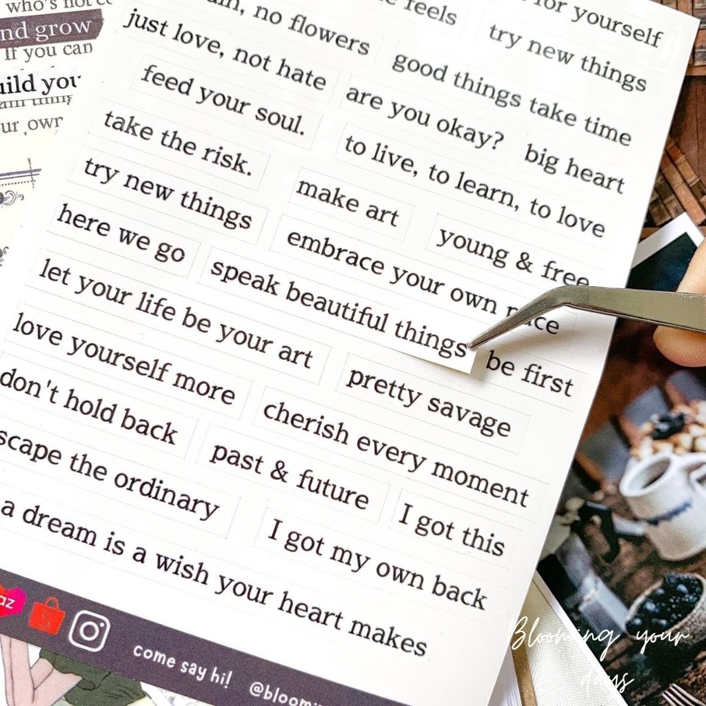 

Bloomingyourdays ENGLISH WORDS PASTEL Deco Sticker Planner DIY Scrapbook Stiker Dekor Jurnal Kotak