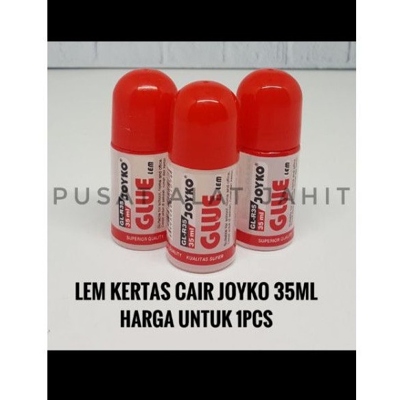 

LEM CAIR JOYKO 35ML LIQUID GLUE KERTAS PRAKARYA ANAK ANAK SEKOLAH ATK