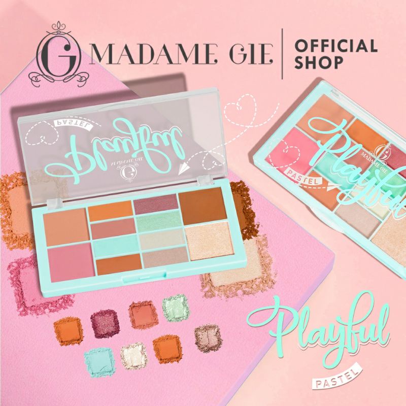 MADAME GIE PLAYFUL PASTEL FACE PALETTE 15.2GR